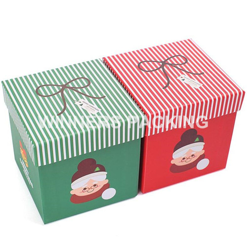 Front view of wholesale small Christmas decorative gift boxes