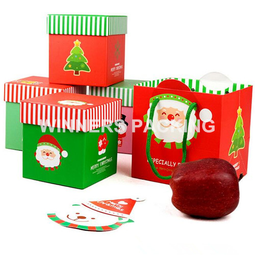 Front view of luxury small customized Christmas gift box