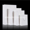 Customized white paper bag with logo