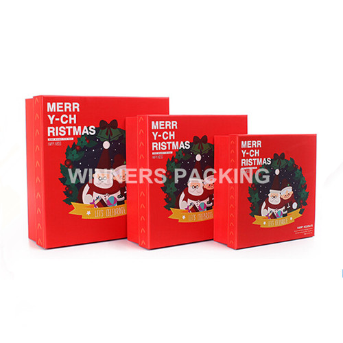 : Front view of new arrival customized Christmas gift box with logo
