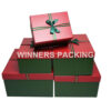 Front view of luxury handmade eco-friendly Christmas gift box