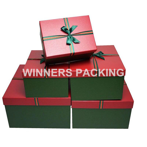 Front view of luxury handmade eco-friendly Christmas gift box