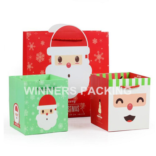 Customized Eco-Friendly Recycled Christmas Paper Bag – Sustainable Holiday Packaging