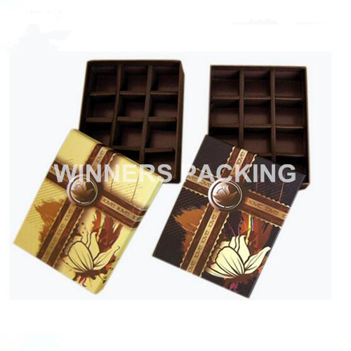 Elegant design coated paper chocolate box