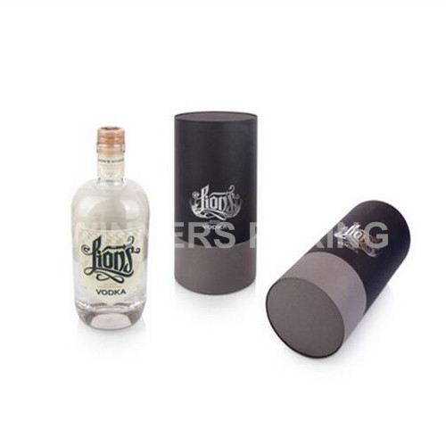 Front view of luxury rigid wine tube packaging