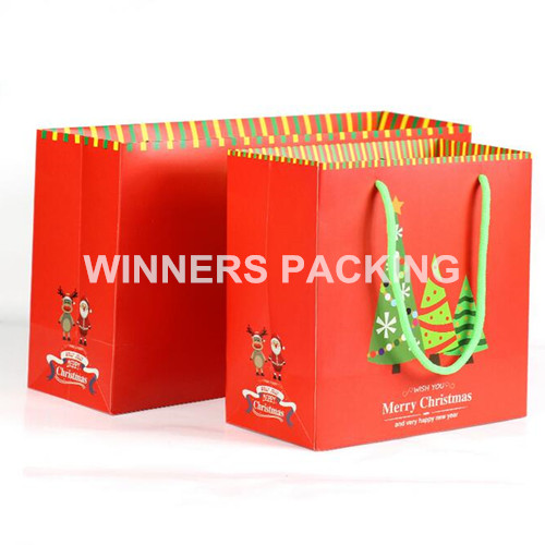 Custom Luxury New-Style Christmas Cardboard Gift Paper Bag