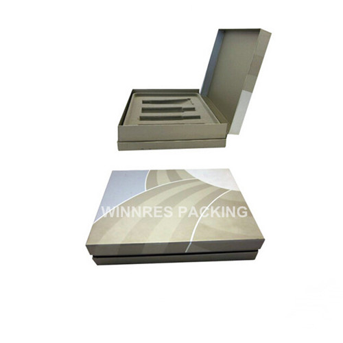 Front view of luxury custom cardboard cosmetic gift box