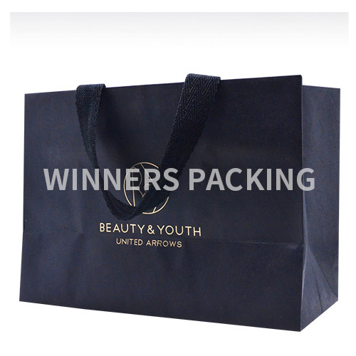 Custom printed paper shopping bag with logo