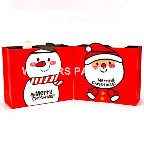 Newest High-Quality Recycled Fancy Small Christmas Paper Gift Bag