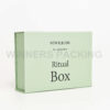 Side view of matte green collapsible gift box