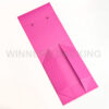 Open view of pink linen folding gift box with ribbon