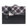 Black magnetic recycled cardboard gift box with custom logo