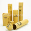 Front view of kraft cardboard round paper packaging tube