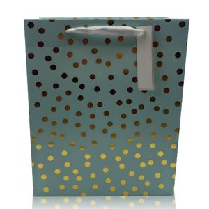 Front view of luxury full gold foil gift bag