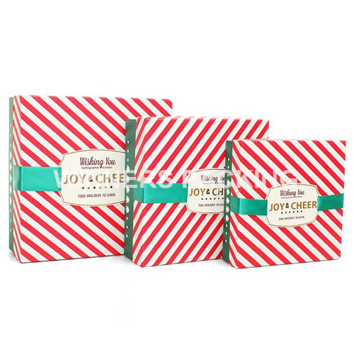 Front view of Christmas luxury custom printed gift box