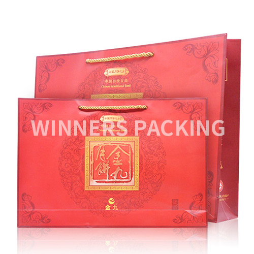 Custom logo printed paper shopping bag for promotional gifts