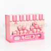 Side view of cute pink piglet foldable gift box