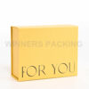Side view of eco-friendly textured paper gift box