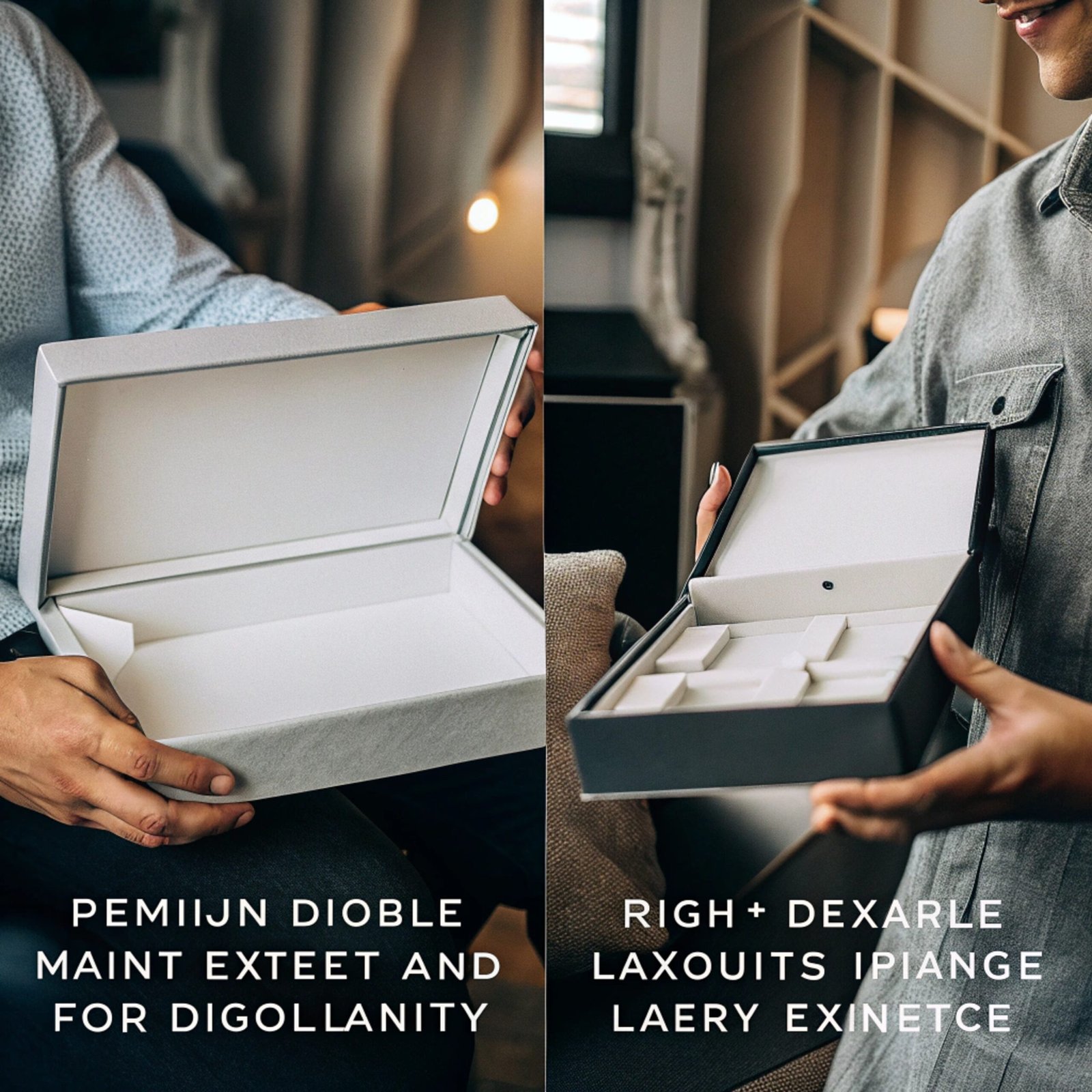 A collection of high-end rigid boxes for various products