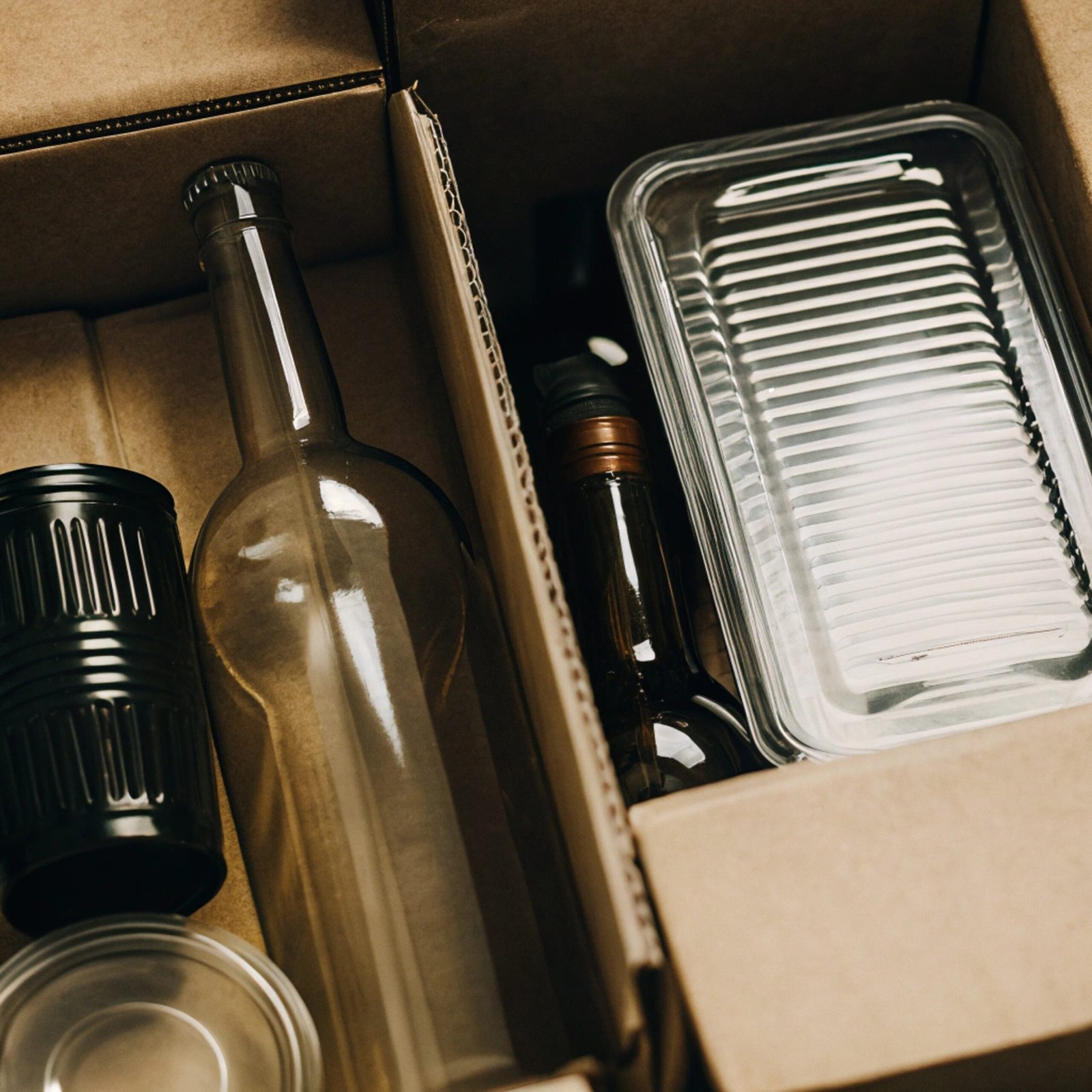 Examples of different rigid packaging materials