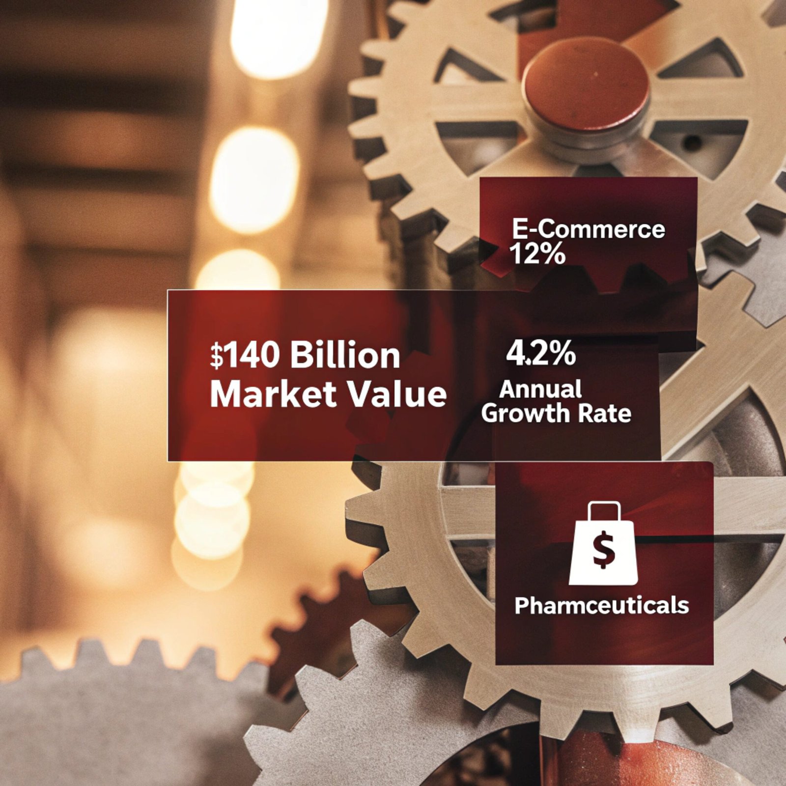A dynamic chart showing the growth of the global folding carton market