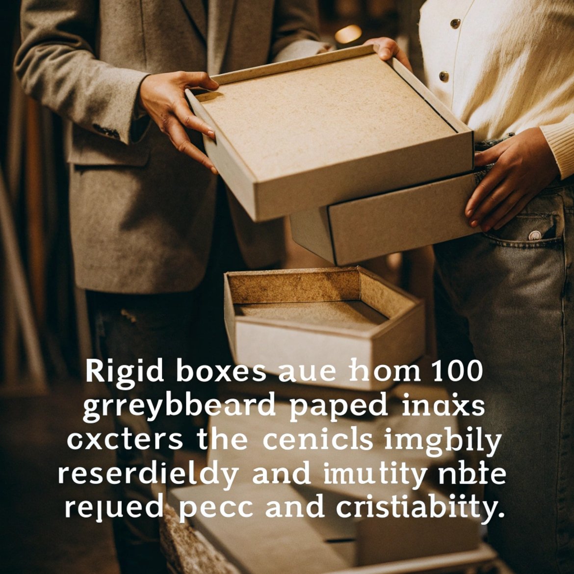 A rigid box with a recycling symbol and natural branding